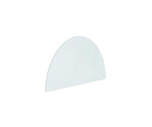 vidaXL Clear Fireplace Glass Plaque 1000 x 600 mm Glass, Chic Fireplace Accessory, Decorative Glass Screen, Interior Panel, Modern Floor Protection
