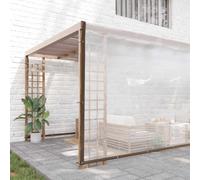 vidaXL Clear Tarpaulin with Eyelets 10x10 m Polyethylene