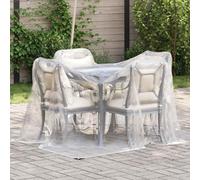 vidaXL Clear Polyethylene Tarpaulin with Eyelets for Versatile Outdoor/Indoor Coverage - Water, Durable 2x3 m Tarp with 1 m Eyelet Spacing for Garden, Cargo, Dust Protection