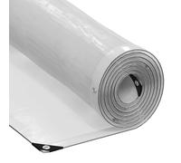 vidaXL Clear Tarpaulin with Eyelets 6x6 m Polyethylene transparent tarpaulin