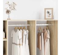 vidaXL Closet Rod 12 pcs Silver 664 x 15 x 29 mm Aluminium Alloy