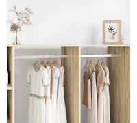 vidaXL Closet Rod 12 pcs Silver 764 x 15 x 29 mm Aluminium Alloy