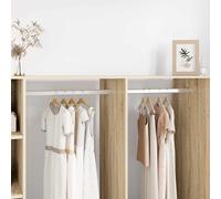 vidaXL Closet Rod 12 pcs Silver 864 x 15 x 29 mm Aluminium Alloy