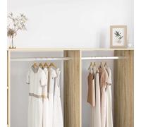 vidaXL Closet Rod 12 pcs Silver 964 x 15 x 29 mm Aluminium Alloy