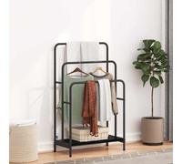 vidaXL Cloth Rack Black oak 60 x 30 x 100.5 cm Engineered wood