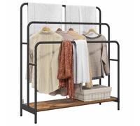 vidaXL Cloth Rack Old wood 90 x 30 x 100.5 cm Engineered wood, Elegant Storage Rack, Modern Coat Stand, Minimalist Living Room Organizer, Compact Furniture Piece, Efficient Home Decor