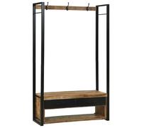 vidaXL Clothes Rack Brown 110 x 40 x 179 cm Solid Mango wood, Bedroom, Industria
