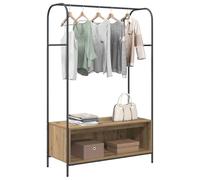 vidaXL Clothes Rack – Brown 100 x 44 x 160 cm Engineered Wood – Space-Saving Garment Rack