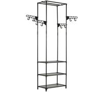 vidaXL Clothes Rack Steel and Non-woven Fabric 55x28.5x175cm Black Coat Stand