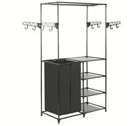 Vidaxl Clothes Rack Steel And Non-Woven Fabric 87X44X158 Cm Black