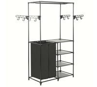 Vidaxl Clothes Rack Steel And Non-Woven Fabric 87X44X158 Cm Black