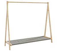 vidaXL Clothes Rack with Shelves 106x34x102 cm Bamboo, coat rack, coat rack with shelf, bamboo clothes rack, clothes hanger rack