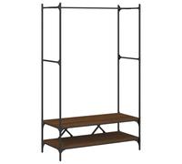 vidaXL Clothes Rack with Shelves Brown Oak Engineered Wood