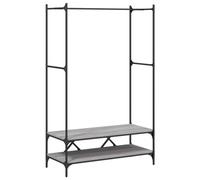 vidaXL Clothes Rack with Shelves, Clothes Rail for Hallway, Garment Rack for Hanging Clothes, Hanger, Modern Style, Grey Sonoma Engineered Wood