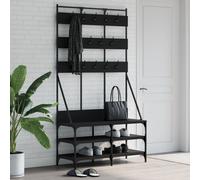 (black) vidaXL Clothes Rack with Shoe Storage Garment Rack Clothes Shelf Clothes Rail