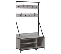 vidaXL Clothes Rack with Shoe Storage Garment Rack Clothes Rail Grey Sonoma