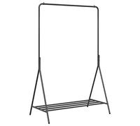 vidaXL Clothes Rack with Storage Black 100 x 56 x 154 cm Steel, Modern Living Ro