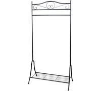 vidaXL Black Steel Clothing Rack - Sturdy and Elegant Storage Solution for Clothes and Shoes
