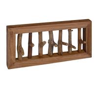 vidaXL Coat Hook Natural 50 x 10 x 25 cm Solid Mahogany Wood