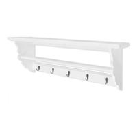 vidaXL Coat Rack Mdf White Baroque Style, White