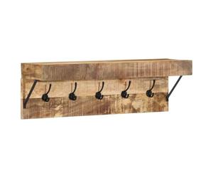 vidaXL Coat Rack with Shelf Brown 73 x 19 x 23 cm Solid Mango wood,
