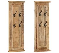 vidaXL Coat Racks 2 pcs Solid Wood Mango 38x100 cm