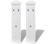 vidaXL Coat Racks 2 pcs White