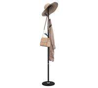 vidaXL Coat Stand Rack Clothes Hanger Black Powder-coated Iron