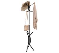 Coat Stand Rack Clothes Hanger Black Powder-coated Iron vidaXL