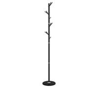vidaXL Coat Stand Rack Clothes Hanger Black Powder-coated Iron