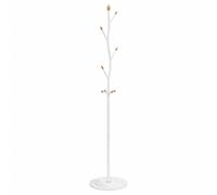 vidaXL Coat Stand Coat Rack Clothes Stand Coat Hanger White Powder-coated Iron