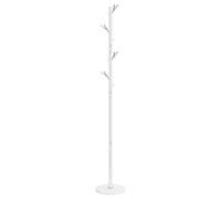 vidaXL Coat Stand Coat Rack Clothes Stand Coat Hanger White Powder-coated Iron