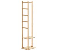 vidaXL Coat Stand with Hooks and Shelves 38.5x30x156 cm Bamboo coat rack