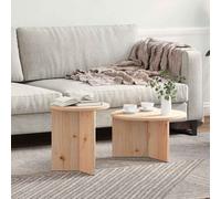 vidaXL Coffee Table 2 pcs Natural Solid Pine wood