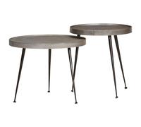 vidaXL Coffee Table 2 pcs Silver Engineered Wood