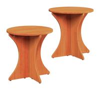 vidaXL Coffee Table 2 pcs Wax Brown Solid pine wood