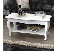 Vidaxl Coffee Table 2 Tiers Mdf White, White
