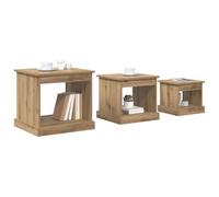 Coffee Tables Living Room End Table Side Table 3 pcs Engineered Wood vidaXL