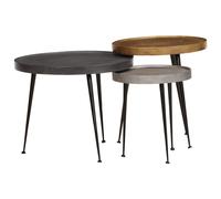 vidaXL Coffee Table 3 pcs Multicolour Engineered Wood