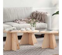 vidaXL Coffee Table 3 pcs Natural