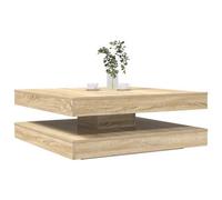 Vidaxl Coffee Table 360-Degree Rotatable Sonoma Oak 90X90X34.5 Cm