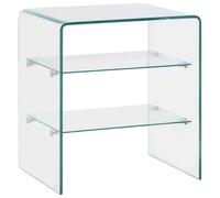 vidaXL Coffee Table 50x40x56 cm Tempered Glass
