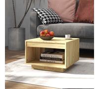 vidaXL Coffee Table 50x50x33.5 cm Solid Pinewood UK