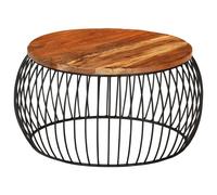 vidaXL Coffee Table Ø68 cm Solid Reclaimed Wood
