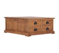 vidaXL Coffee Table 68x68x30 cm Solid Teak Wood UK HOT