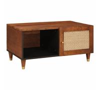 vidaXL Coffee Table 80 x 50 x 40 cm Solid Mango Wood, Modern Rectangular Coffee