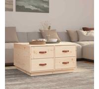 vidaXL Coffee Table 80x80x45 cm Solid Wood Pine UK HOT