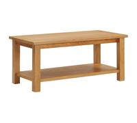 Solid Oak Wood Coffee Table 110x55x40cm/90x45x40cm Brown/Oak and White vidaXL