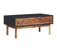 Solid Acacia Wood Coffee Table MDF Side Telephone Living Room vidaXL