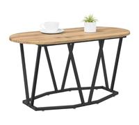 Coffee Table Engineered Wood and Metal Living Room Oval Modern Textured vidaXL